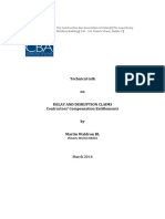 Delay and Disruption Claims Martin Waldron BL March 2014 PDF