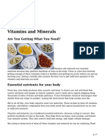 Vitamins and Minerals