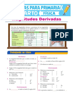 Las Magnitudes Derivadas para Cuarto de Primaria