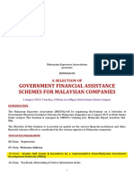 A Selection of Government Financial Assistance Schemes For Malaysian Companies PDF