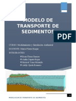 Modelacion de Transporte de Sedimentos