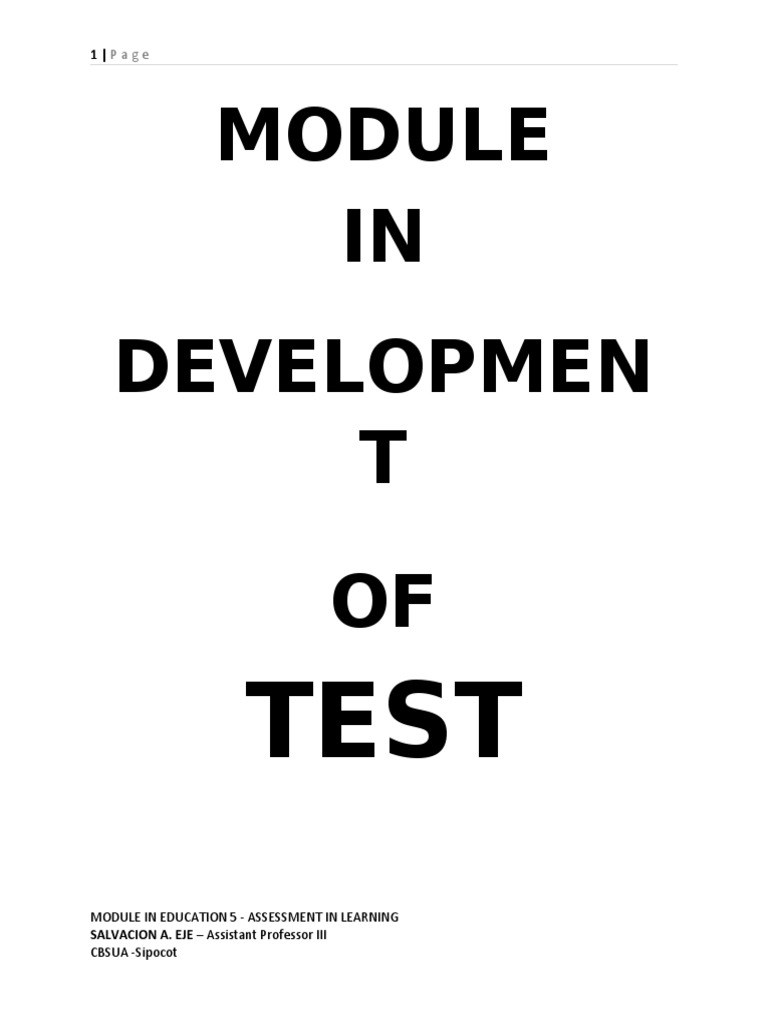Assessment in Learning | PDF | Multiple Choice | Test (Assessment)