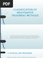 Classification of Wastewater Treatment Methods