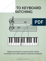 Staff To Keyboard Matching - Digital Worksheet