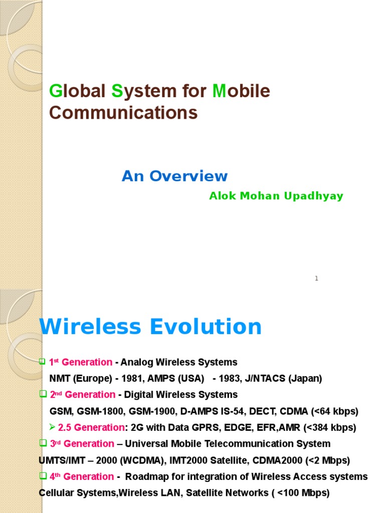GSM Mobile Communication Overview | PDF | Data Transmission | Radio
