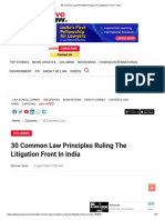 30 Common Law Principles Ruling The Litigation Front in India
