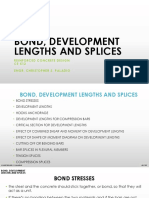 Bond, Development Lengths and Splices: Reinforced Concrete Design CE 512 Engr. Christopher S. Paladio