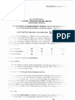 Tasr Iiate of On-Ltrsa Ffitrgi$Tratton 'F 4-$Fi-Ff&T S: Ffif (Arat Sanchar Nigam Limited