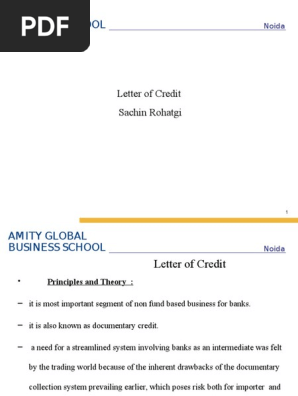 Letter of Credit