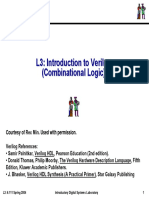 L3: Introduction To Verilog (Combinational Logic)