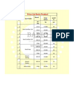 Price List Bario Product: N O Nama Produk Ukuran Harga Satuan Quanti Ty ML/ Liter RP Pcs