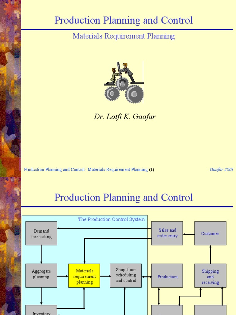 Production Planning and Control | PDF | Business Process | Economic Sectors