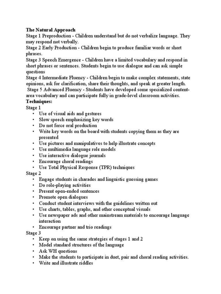 Stages of Language Development in Children | PDF