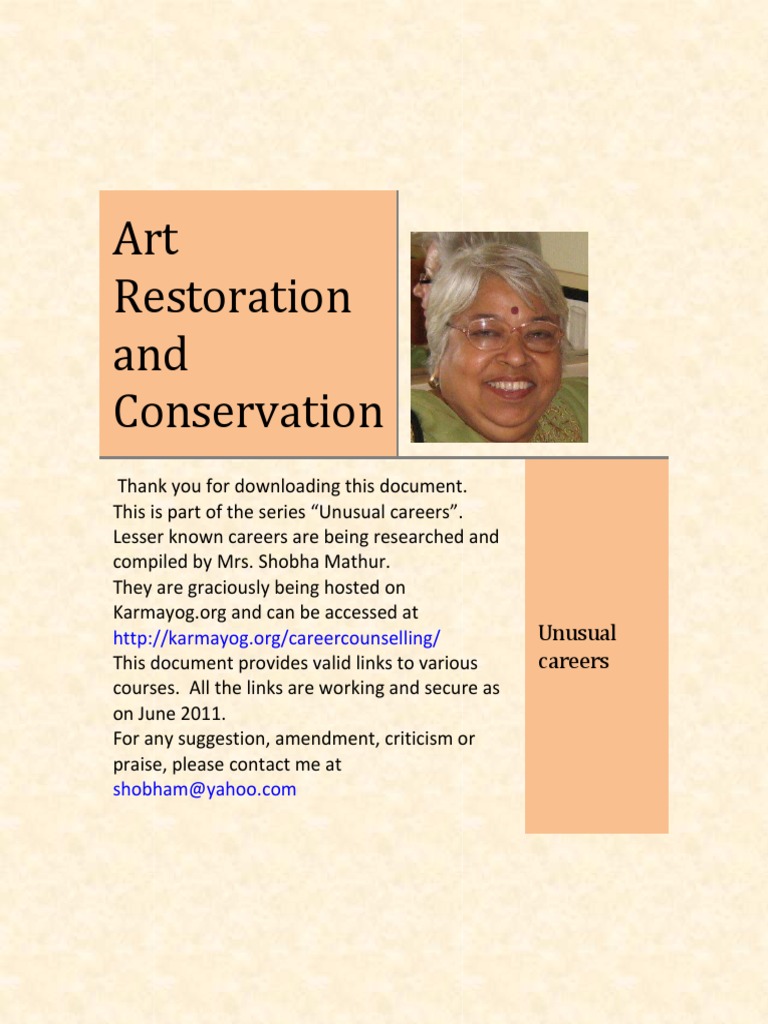 Art Restoration and Conservation PDF Master's Degree Apprenticeship