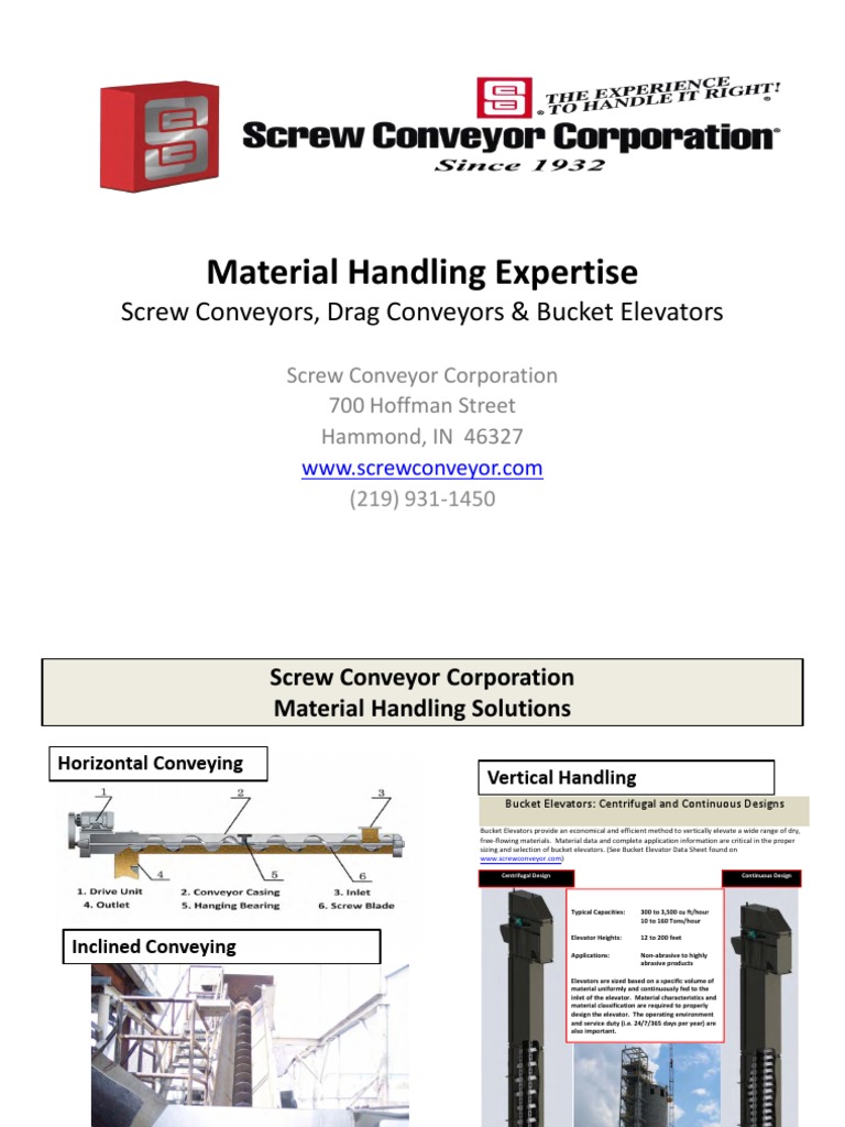 Bulk Material Handling Solutions Guide | PDF | Elevator | Screw