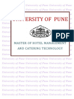 University of Pune's Masters in Hotel Management and Catering Technology