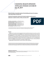 Intenção de amamentar, duração do aleitamento materno e motivos para o desmame um estudo de coorte