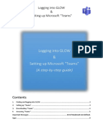 Logging Into GLOW & Setting Up Microsoft "Teams": (A Step-By-Step Guide)
