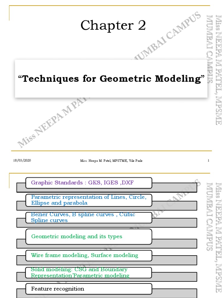 2 Techniques For Geometric Modeling | PDF | Spline (Mathematics) | Space