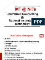 CCMT at Nits: Centralized Counselling at National Institutes of Technology