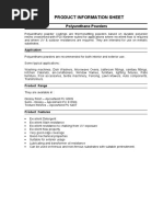 Product Information Sheet: Polyurethane Powders