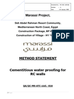 Cementitious waterproofing method statement