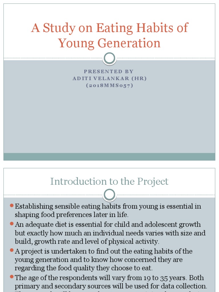 Eating Habits of the Young Generation | PDF | Fast Food | Eating
