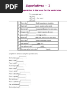 Superlatives - 1: Type The Superlatives in The Boxes For The Words Below