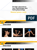 PHA 618 Laboratory Human Physiology and Pathophysiology: Skeletal System: Joints
