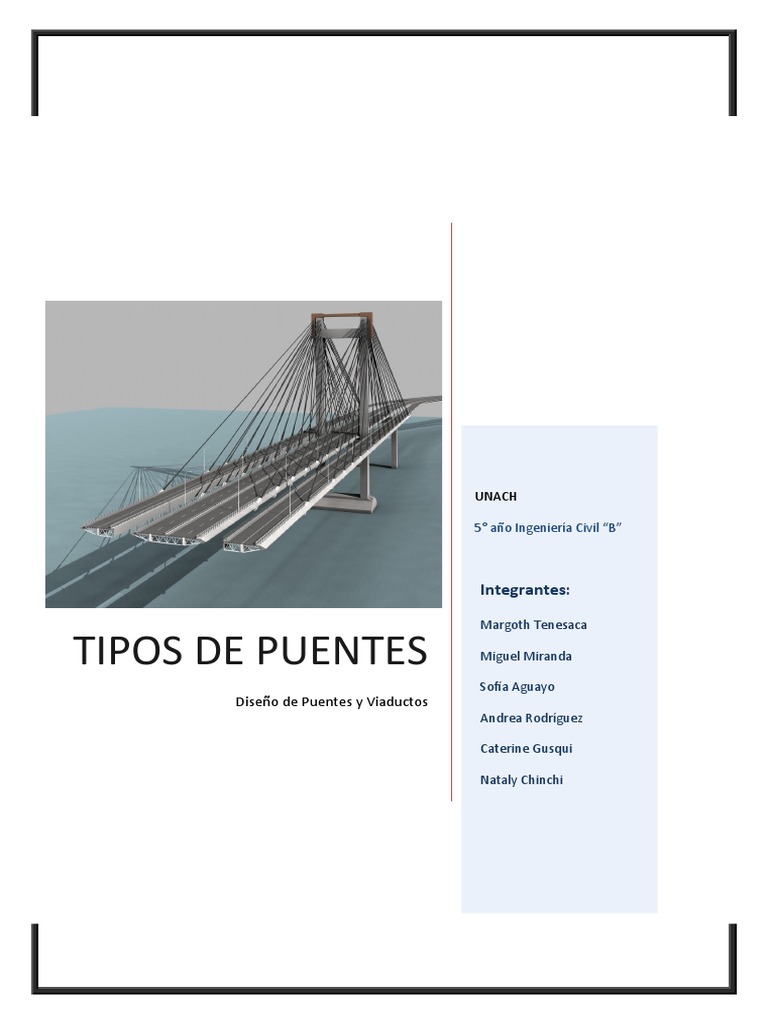 Tipos de Puentes Diseno de Puentes y Via PDF Puente Hormigón