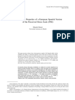 Psychometric Properties of A European Spanish Version of The Perceived Stress Scale (PSS)