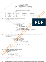 Assignment-1: Topic - Single Dimensional Array