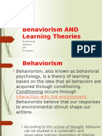 Behaviorism AND Learning Theories