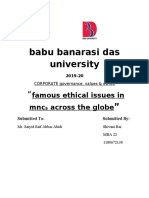 Babu Banarasi Das University: Famous Ethical Issues in MNC Across The Globe