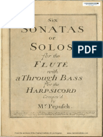 Pepusch - 6 Sonatas For Flute and BC