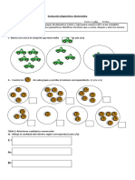 Evaluación diagnóstica matemática 1 año colegio Américo Vespucio