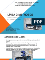 Construcción de La Linea 3 Del Metrobus Puebla