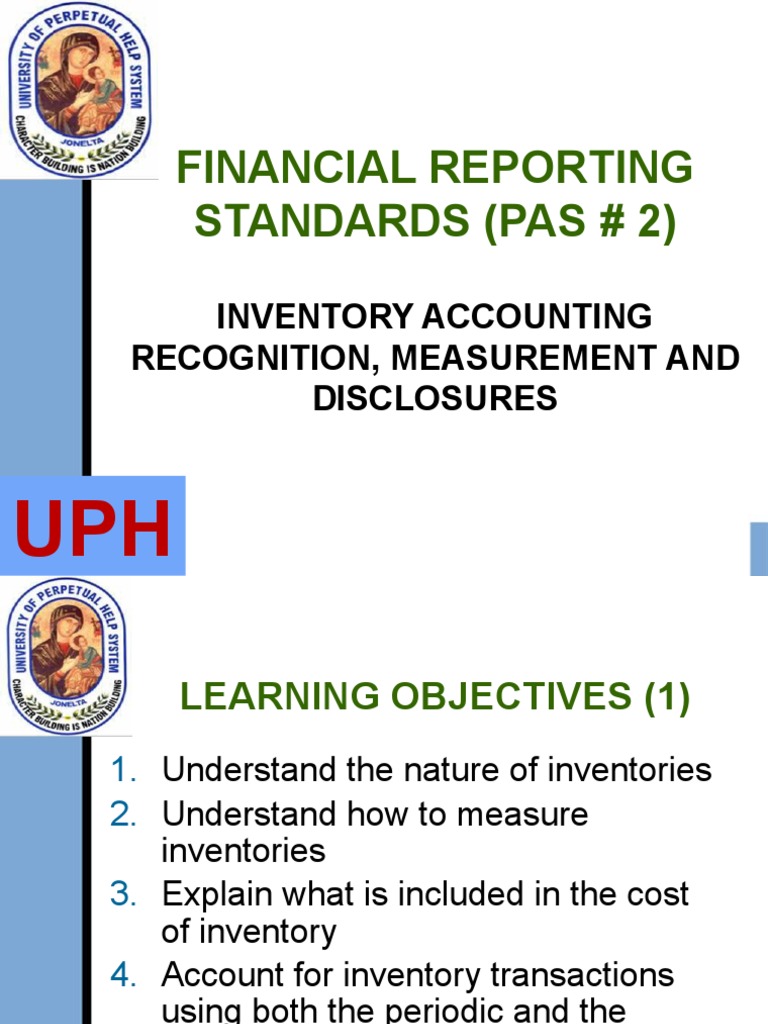 Financial Reporting Standards (Pas 2) Inventory Accounting
