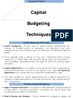 Capital Budgeting Techniques