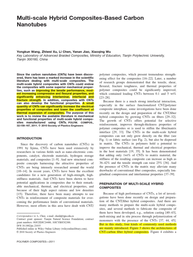64 - Multi-Scale Hybrid Composites-Based Carbon | PDF | Carbon Nanotube ...