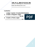 Contents: Ledger Master (Create/Edit/Delete) 1. Create A Regular Leger . 02-06 2. Create A Party Leger ... 07
