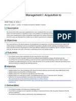 Editorial Management I Acquisition To Publication WRITING X 452.1 Winter 2020