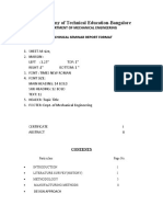 JSS Academy of Technical Education-Bangalore: Department of Mechanical Engineering Techinical Seminar Report Format
