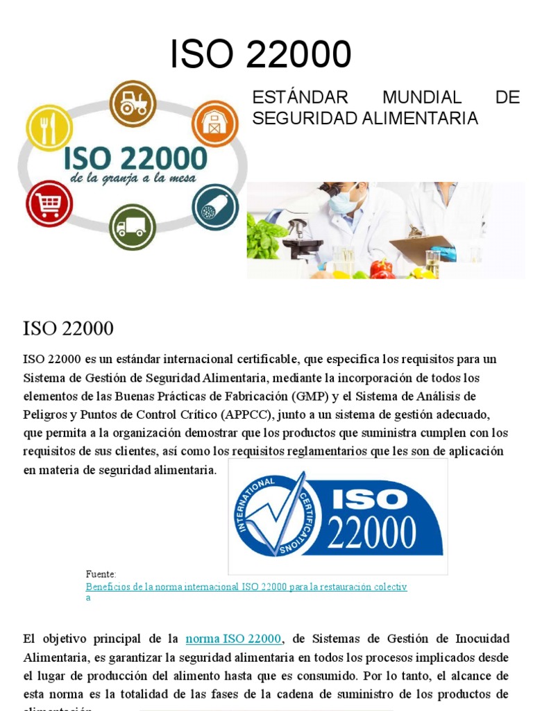 Beneficios de la Norma ISO 22000 | PDF | Análisis de Riesgo y Puntos ...