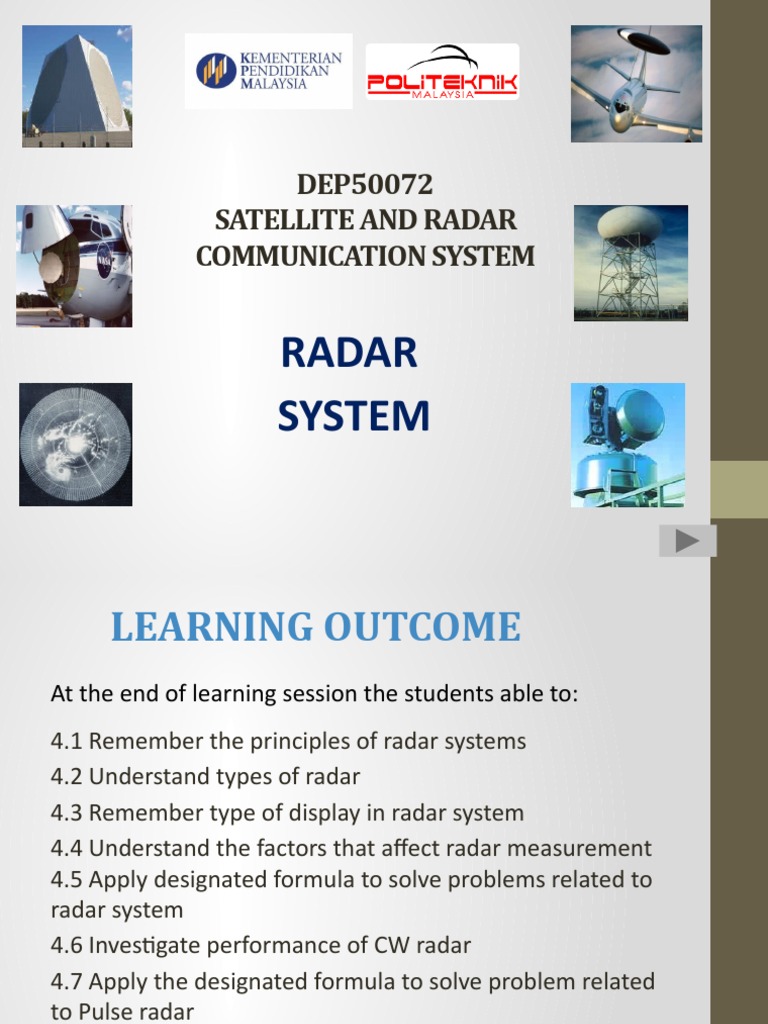 Topic 4 Radar Fundamentals PDF Radar Doppler Effect