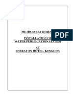 Method Statement RO Plant PDF