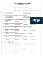 Fiitjee Coimbatore Centre: 10 - Chemistry - CPM