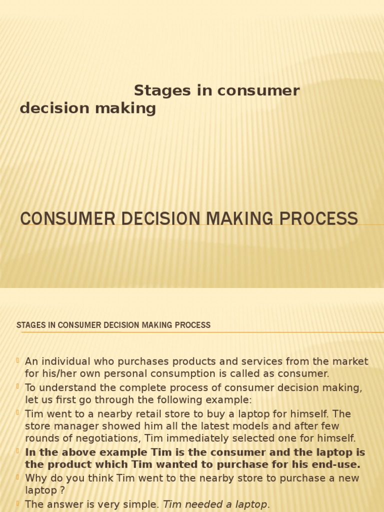 Stages of Consumer Decision Making | PDF | Marketing | Market (Economics)
