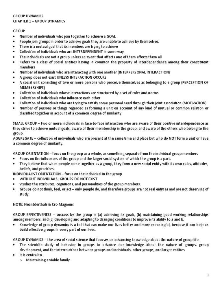 Understanding Group Dynamics | PDF | Goal | Leadership