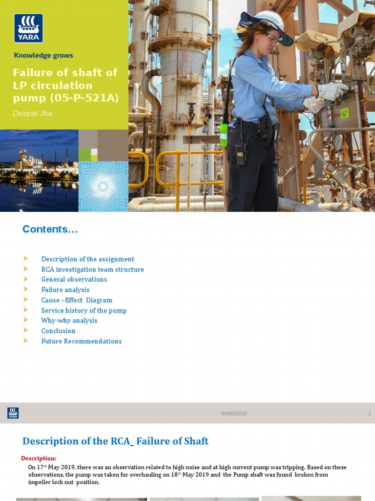 Pump Shaft Failure Analysis Report | PDF | Strength Of Materials | Pump